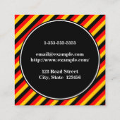 Deutsche Lernkarte Quadratische Visitenkarte (Rückseite)