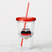 Deutsche Liebe individuelle Name Tumbler Acryltrinkbecher (Rückseite)
