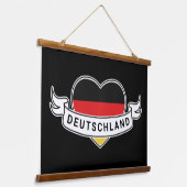 Deutsche Liebe Wandteppich Mit Holzrahmen (Gewinkelt)