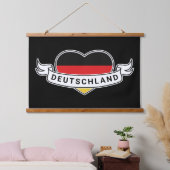 Deutsche Liebe Wandteppich Mit Holzrahmen (Schlafzimmer)