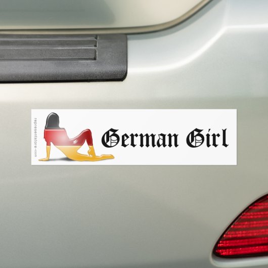 Deutsche Mädchen-Silhouette-Flagge Autoaufkleber (Auf Auto)