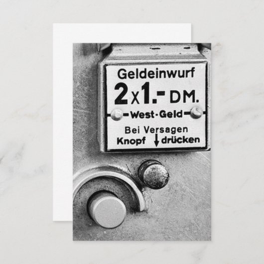 Deutsche Mark Einwurf Vintage (Vorne/Hinten)