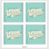 DEUTSCHE MERRY CHRISTMAS LETTERING FROHE WEIHNACHT AUFKLEBER (Blatt)