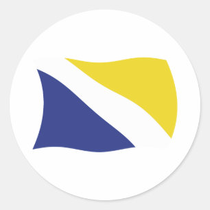 Deutsche Minderheit der Fahne Nord Schleswig Runder Aufkleber