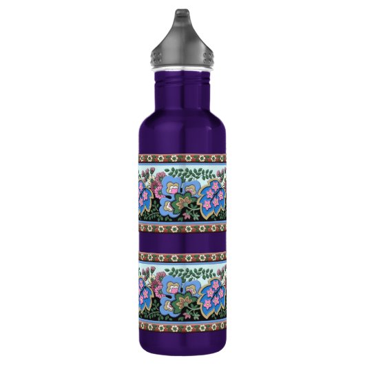 Deutsche mittelalterliche Blumenschmuck Edelstahlflasche (Rechts)