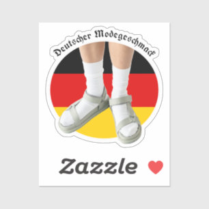 Deutsche Mode Geschmack White Sock Sandals Stereot Aufkleber