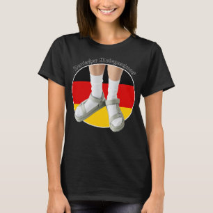 Deutsche Mode Geschmack White Sock Sandals Stereot T-Shirt