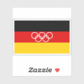 Deutsche Olympische Flagge (1959-1968) Aufkleber (Blatt)