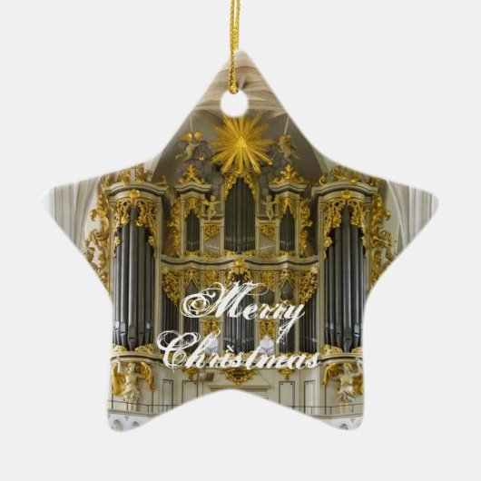 Deutsche Organ Weihnachtsverzierung Keramik Ornament (Vorne)