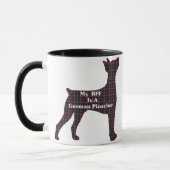 Deutsche Pinscher BESTE FREUNDIN Tasse (Links)