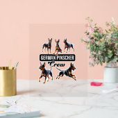 Deutsche Pinscher Crew Acrylschild (Hochzeit)