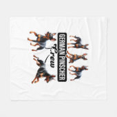 Deutsche Pinscher Crew Fleecedecke (Vorderseite (Horizontal))