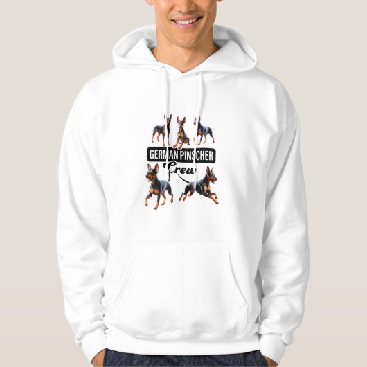 Deutsche Pinscher Crew Hoodie (Vorderseite)