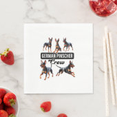 Deutsche Pinscher Crew Serviette (Beispiel)