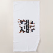 Deutsche Pinscher Crew Strandtuch (Vorderseite)