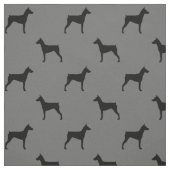 Deutsche Pinscher Hund Silhouetten Gemustert Stoff (Muster)