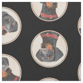 Deutsche Pinscher Malerei Schwarzer Original Hund  Stoff (Nahaufnahme)