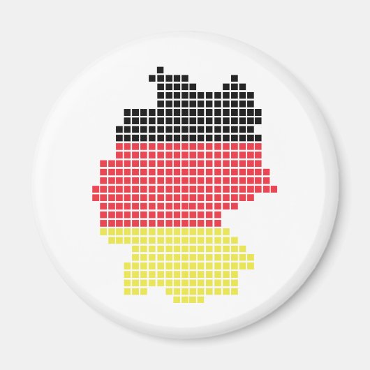 Deutsche Pixelflagge Magnet (Vorne)