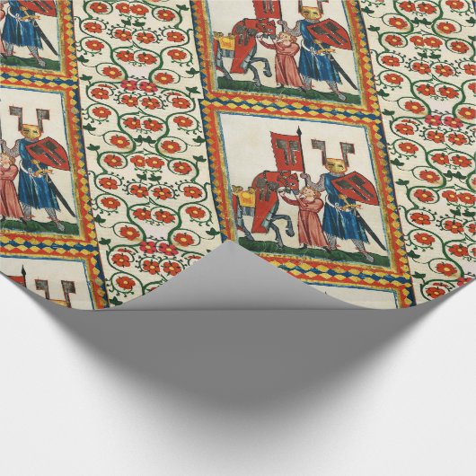 DEUTSCHE POET ALS TEUTONISCHE KNIGHT MEDIEVENTUELL GESCHENKPAPIER (Ecke)