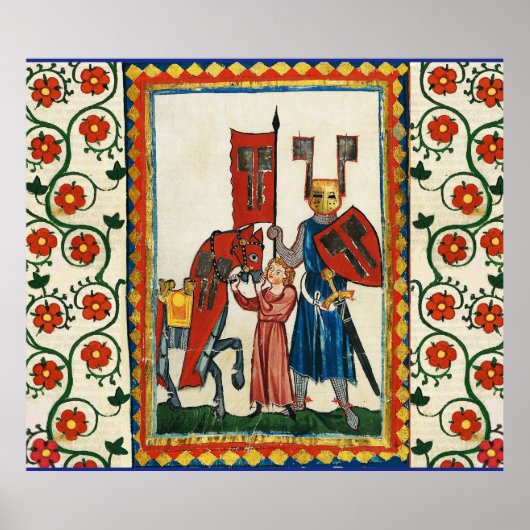DEUTSCHE POET ALS TEUTONISCHE KNIGHT MEDIEVENTUELL POSTER (Vorne)