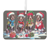 Deutsche Pointer Weihnachtsmannmütze will Weihnach Autolufterfrischer (Rückseite)