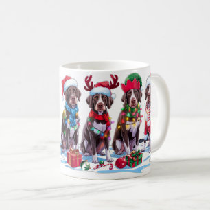 Deutsche Pointer Weihnachtsmannmütze will Weihnach Kaffeetasse