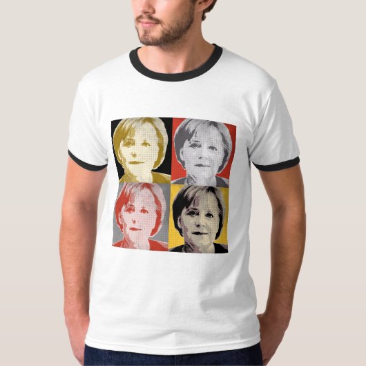 Deutsche Pop-Kunst Angela Merkel - - T-Shirt (Vorderseite)