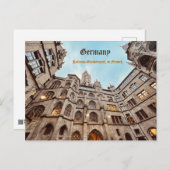 Deutsche Postkarte München, persönlich (Vorne/Hinten)