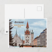 Deutsche Postkarte München, persönlich (Vorne/Hinten)