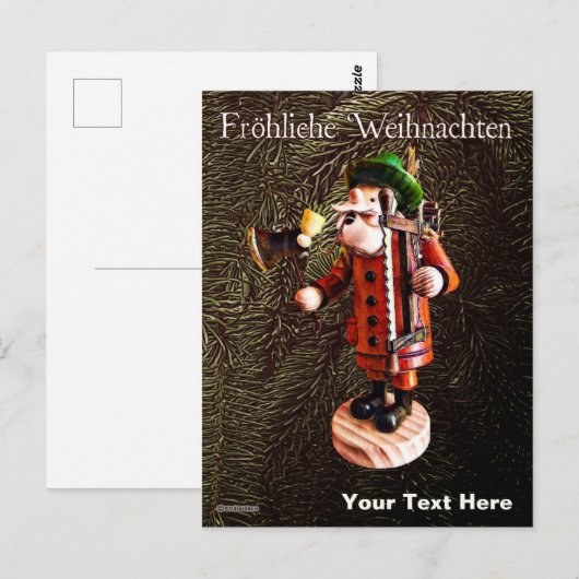 Deutsche Postkarte "Raucher Man" (Vorne/Hinten)