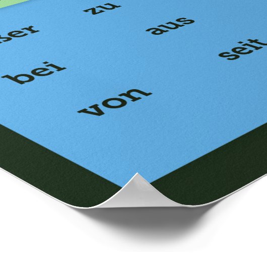 Deutsche Preposition Poster (Ecke)