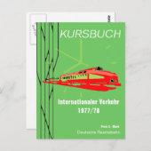 Deutsche Reichsbahn Kursbuchdesign Postkarte (Vorne/Hinten)