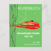 Deutsche Reichsbahn Kursbuchdesign Postkarte (Vorderseite)
