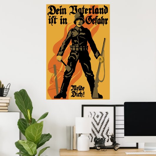 Deutsche Rekrutierungspläne aus dem 1. Weltkrieg Poster (Heimbüro)