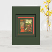 DEUTSCHE RENAISSANCE Faltenkarte NATIVITÄT Karte (Gelbe Blume)