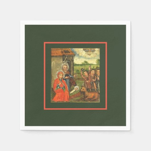 Deutsche RENAISSANCE NATIVITY Paper Napoleon Serviette (Vorderseite)