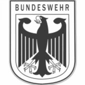 Deutsche Retro Bundeswehr Aufkleber (Vorderseite)
