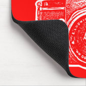 Deutsche Riesenkamera - rot und weiß Mousepad (Ecke)