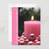 Deutsche Rosa Weihnachtskarte Feiertagspostkarte (Vorne/Hinten)