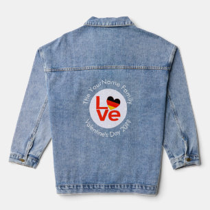 Deutsche rote LOVE Herz Flagge Personalisierter Te Jeansjacke