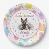 Deutsche Schäferdecke Pappteller (Vorderseite)