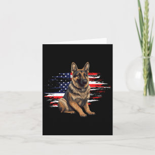 Deutsche Schäferfahne USA Flag 4. Juli Hunde Vater Karte