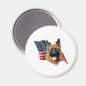 Deutsche Schäferflagge Magnet (Vorderseite/Rückseite)