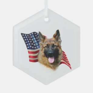 Deutsche Schäferflagge Ornament Aus Glas