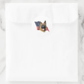Deutsche Schäferflagge Runder Aufkleber (Tasche)