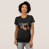 Deutsche Schäferflagge T-Shirt (Vorne ganz)