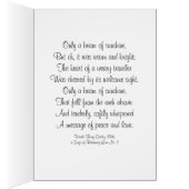 Deutsche Schäfergedicht-Beileid-Karte von Shine on (Innen (Rechts))