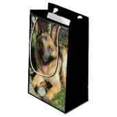 Deutsche Schäfergeschenktasche Kleine Geschenktüte (Rückseite Schrägansicht)