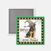 Deutsche Schäferhexe Magnet (Vorderseite/Rückseite)