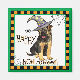 Deutsche Schäferhexe Magnet